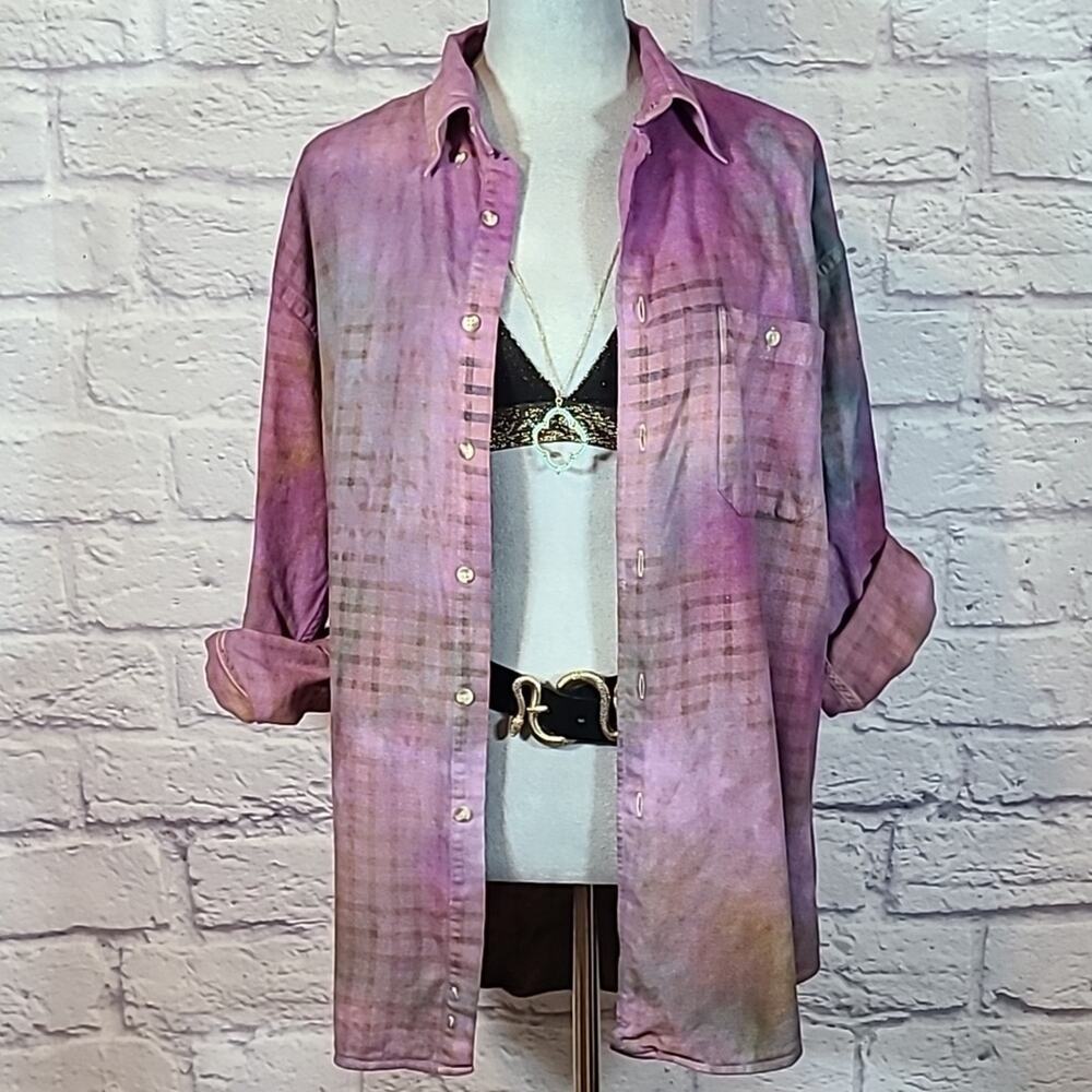 Reworked/upcyled flannel shirt